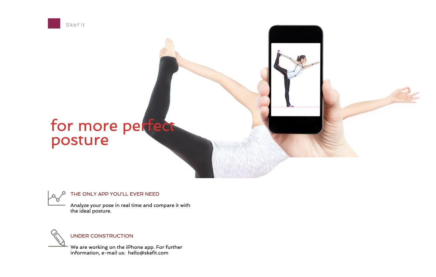 SkeFit landing page